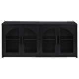 Riva Black 4-Door Dining Sideboard from Coaster - Luna Furniture