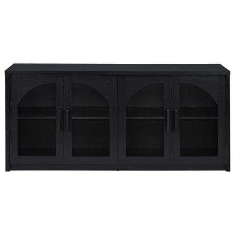 Riva Black 4-Door Dining Sideboard from Coaster - Luna Furniture