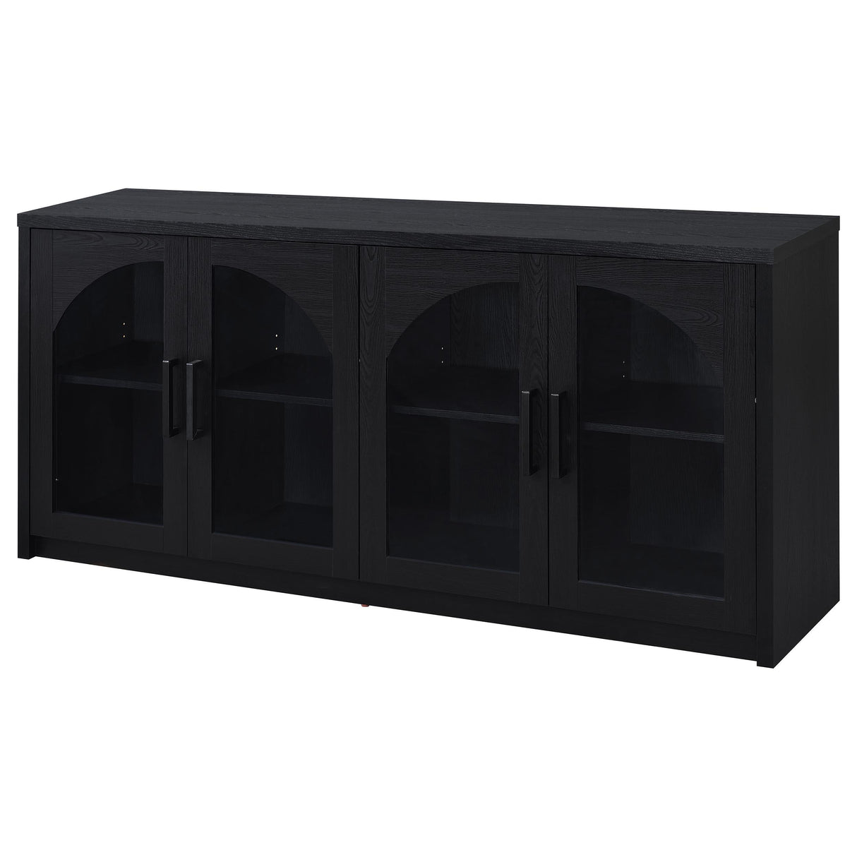 Riva Black 4-Door Dining Sideboard from Coaster - Luna Furniture