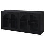 Riva Black 4-Door Dining Sideboard from Coaster - Luna Furniture