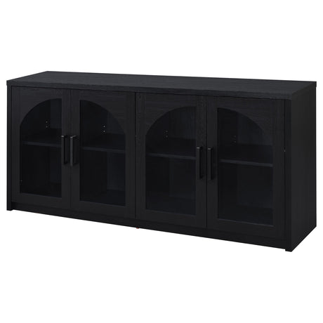 Riva Black 4-Door Dining Sideboard from Coaster - Luna Furniture