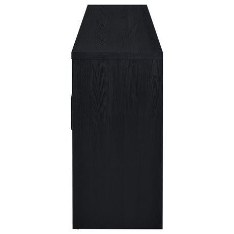 Riva Black 4-Door Dining Sideboard from Coaster - Luna Furniture