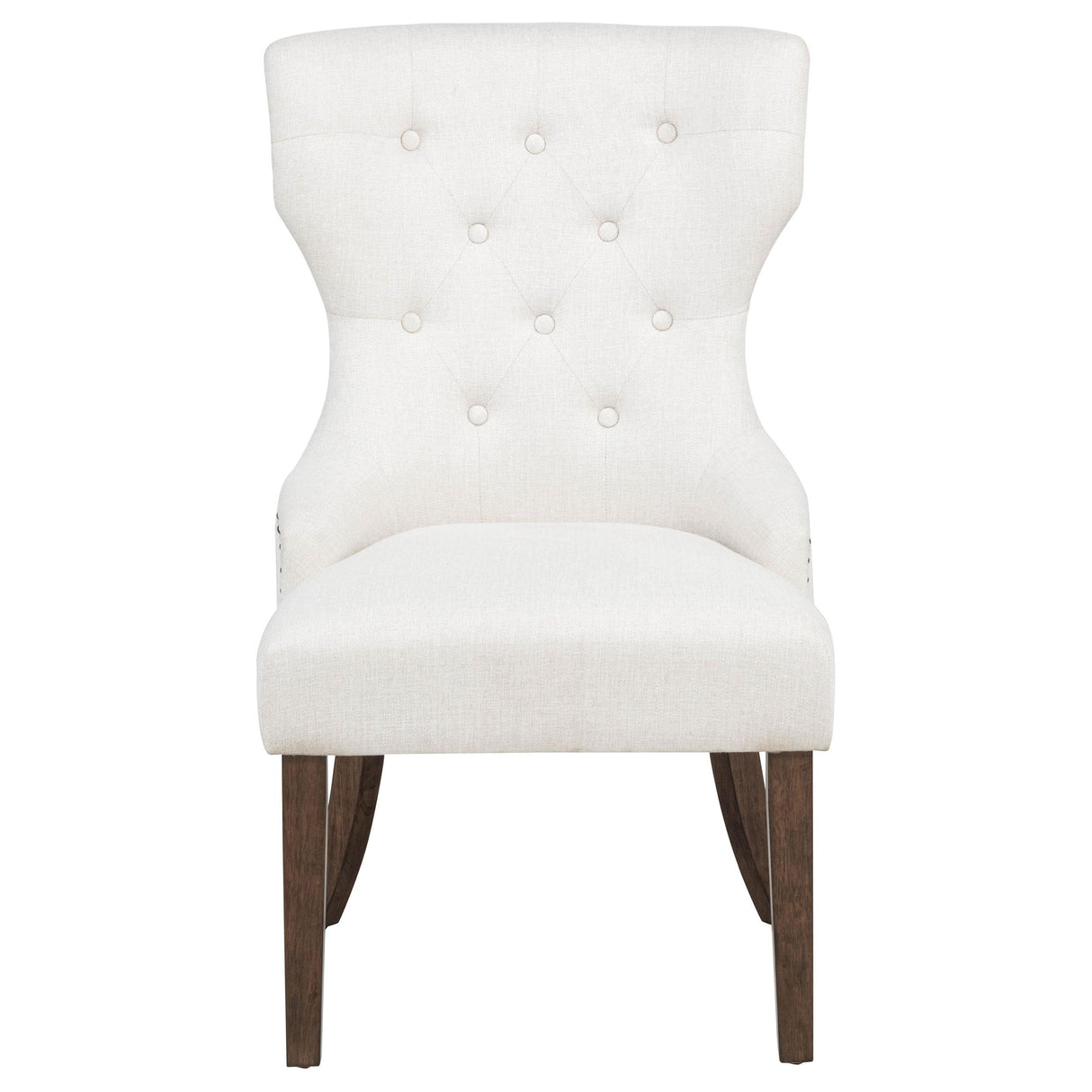 Baney Dark Oak Fabric Upholstered Dining Side Chair from Coaster - Luna Furniture