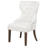 Baney Dark Oak Fabric Upholstered Dining Side Chair from Coaster - Luna Furniture