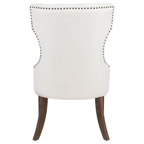 Baney Dark Oak Fabric Upholstered Dining Side Chair from Coaster - Luna Furniture