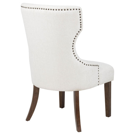 Baney Dark Oak Fabric Upholstered Dining Side Chair from Coaster - Luna Furniture