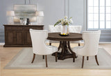 Baney Dark Oak Fabric Upholstered Dining Side Chair from Coaster - Luna Furniture