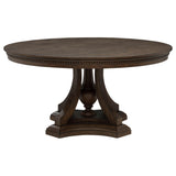 Ridgewell Dark Oak 5-piece Round Pedestal Dining Set from Coaster - Luna Furniture