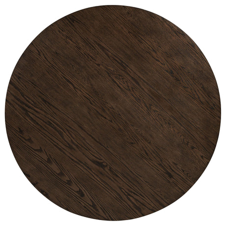 Ridgewell Dark Oak 5-piece Round Pedestal Dining Set from Coaster - Luna Furniture