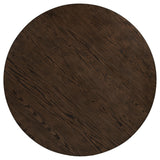 Ridgewell Dark Oak Round Pedestal Dining Table from Coaster - Luna Furniture