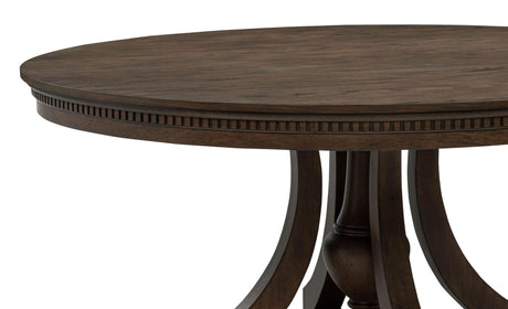 Ridgewell Dark Oak Round Pedestal Dining Table from Coaster - Luna Furniture