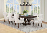 Ridgewell Dark Oak 9-piece Rectangular Trestle Dining Set from Coaster - Luna Furniture