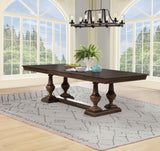 Ridgewell Dark Oak Rectangular Trestle Dining Table from Coaster - Luna Furniture
