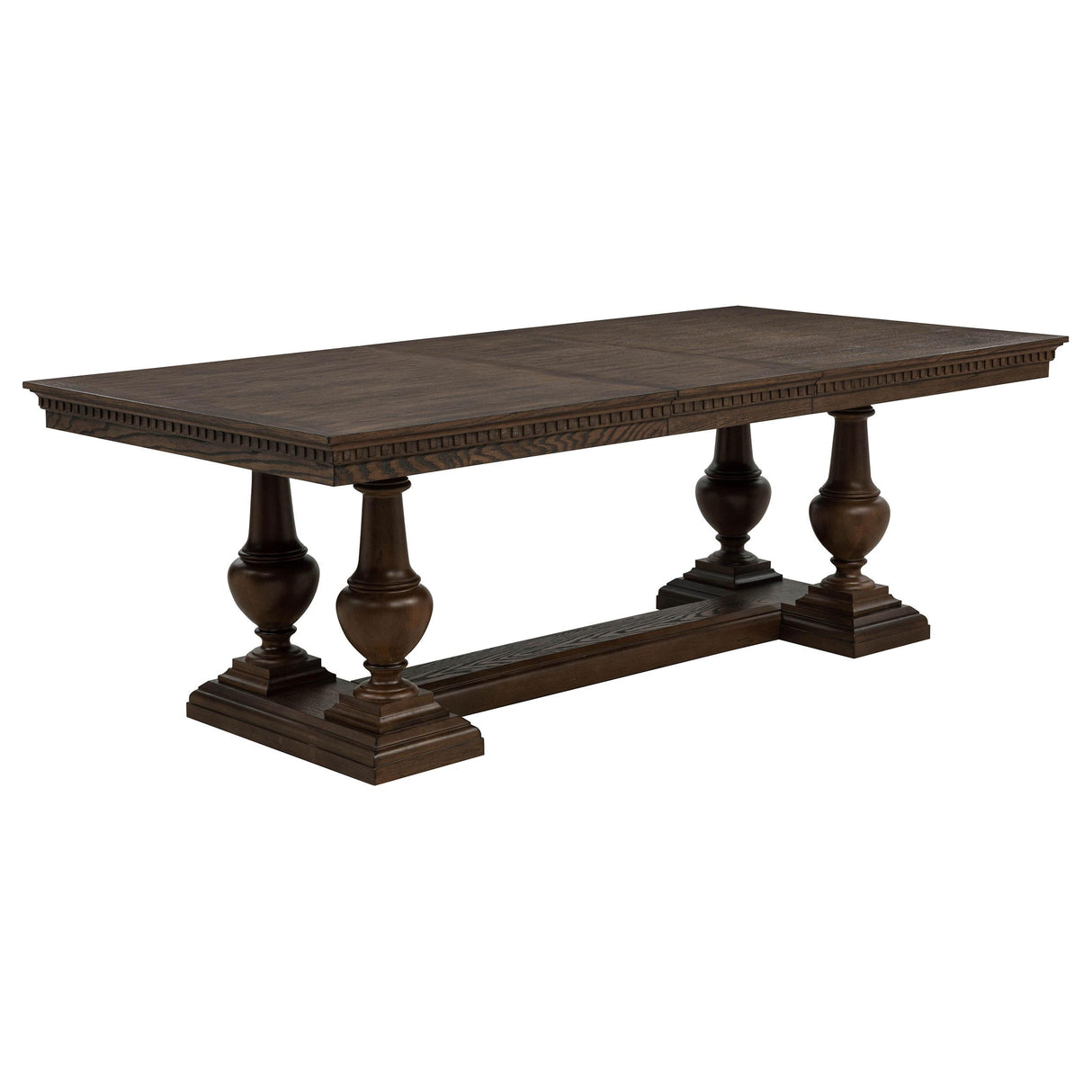 Ridgewell Dark Oak Rectangular Trestle Dining Table from Coaster - Luna Furniture