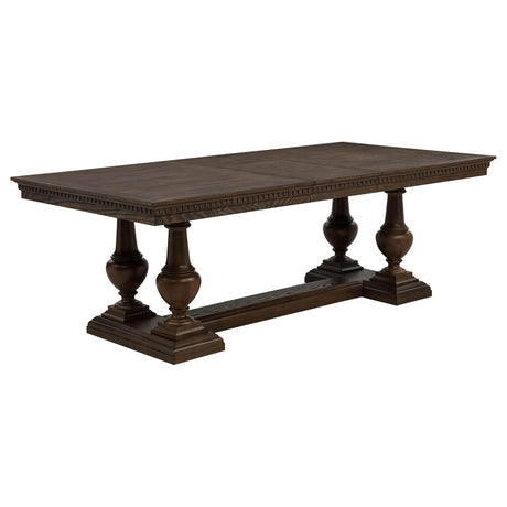 Ridgewell Dark Oak Rectangular Trestle Dining Table from Coaster - Luna Furniture