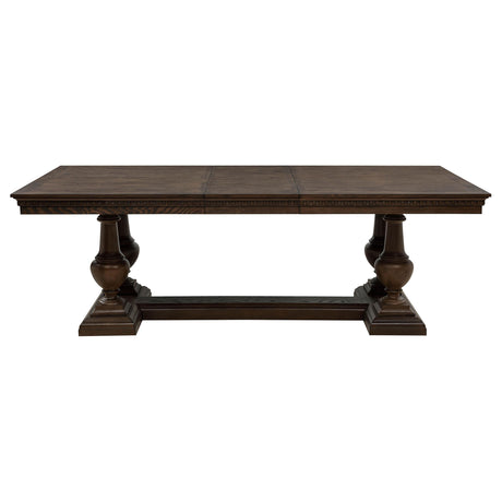 Ridgewell Dark Oak Rectangular Trestle Dining Table from Coaster - Luna Furniture