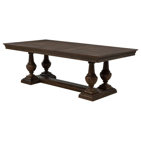 Ridgewell Dark Oak Rectangular Trestle Dining Table from Coaster - Luna Furniture