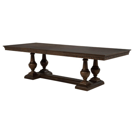 Ridgewell Dark Oak Rectangular Trestle Dining Table from Coaster - Luna Furniture