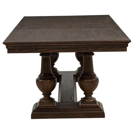 Ridgewell Dark Oak Rectangular Trestle Dining Table from Coaster - Luna Furniture