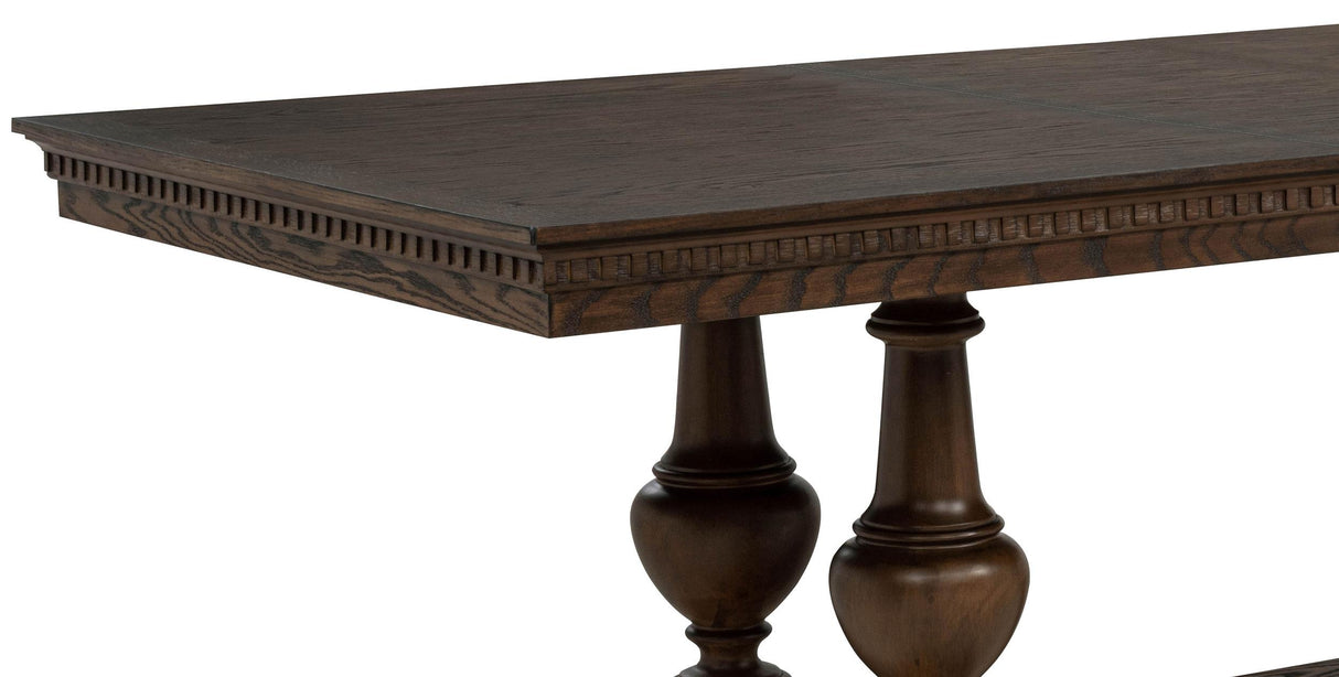 Ridgewell Dark Oak Rectangular Trestle Dining Table from Coaster - Luna Furniture