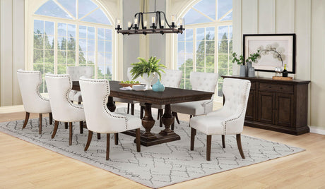 Ridgewell Dark Oak Rectangular Trestle Dining Table from Coaster - Luna Furniture