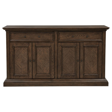 Ridgewell Dark Oak 2-drawer 4-door Dining Server from Coaster - Luna Furniture