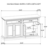 Ridgewell Dark Oak 2-drawer 4-door Dining Server from Coaster - Luna Furniture