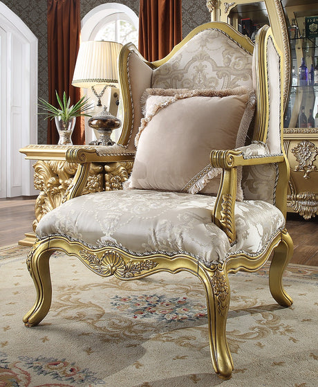 HD-105 Metallic Bright Gold Chair from Homey Design - Luna Furniture