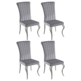 Betty Gray and Chrome Upholstered Side Chairs, Set of 4 from Coaster - Luna Furniture