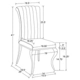 Betty Gray and Chrome Upholstered Side Chairs, Set of 4 from Coaster - Luna Furniture