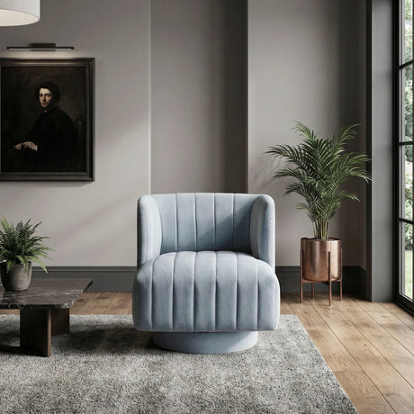 Joyce Aqua Swivel Chair from Homelegance - Luna Furniture