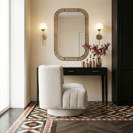 Joyce Beige Swivel Chair from Homelegance - Luna Furniture