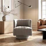 Joyce Taupe Swivel Chair from Homelegance - Luna Furniture