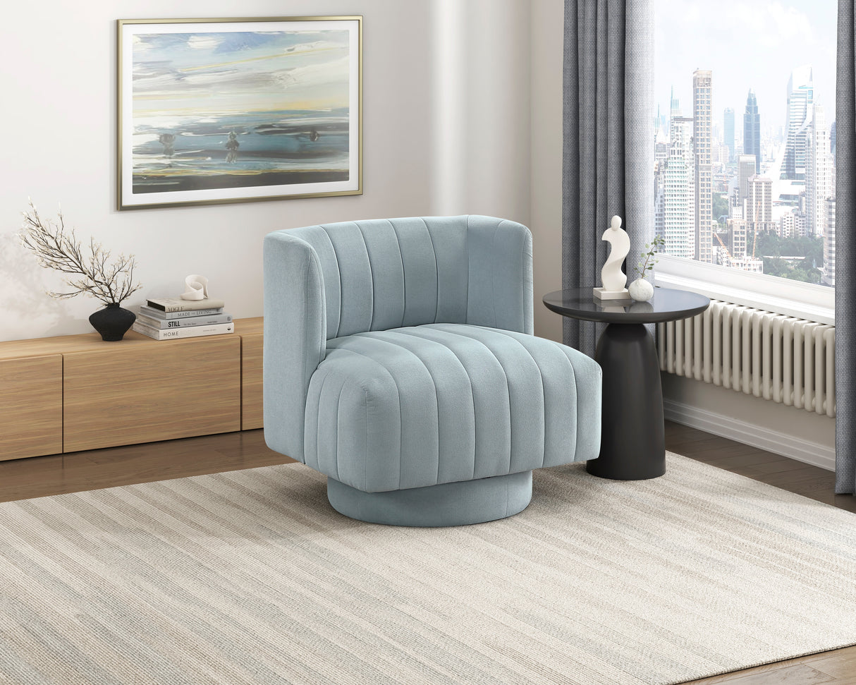 Joyce Aqua Swivel Chair from Homelegance - Luna Furniture