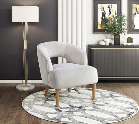 Joyce Beige Swivel Chair from Homelegance - Luna Furniture