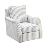 Bowden Off White/Blue Swivel Chair from Homelegance - Luna Furniture
