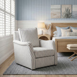 Bowden Off White/Blue Swivel Chair from Homelegance - Luna Furniture