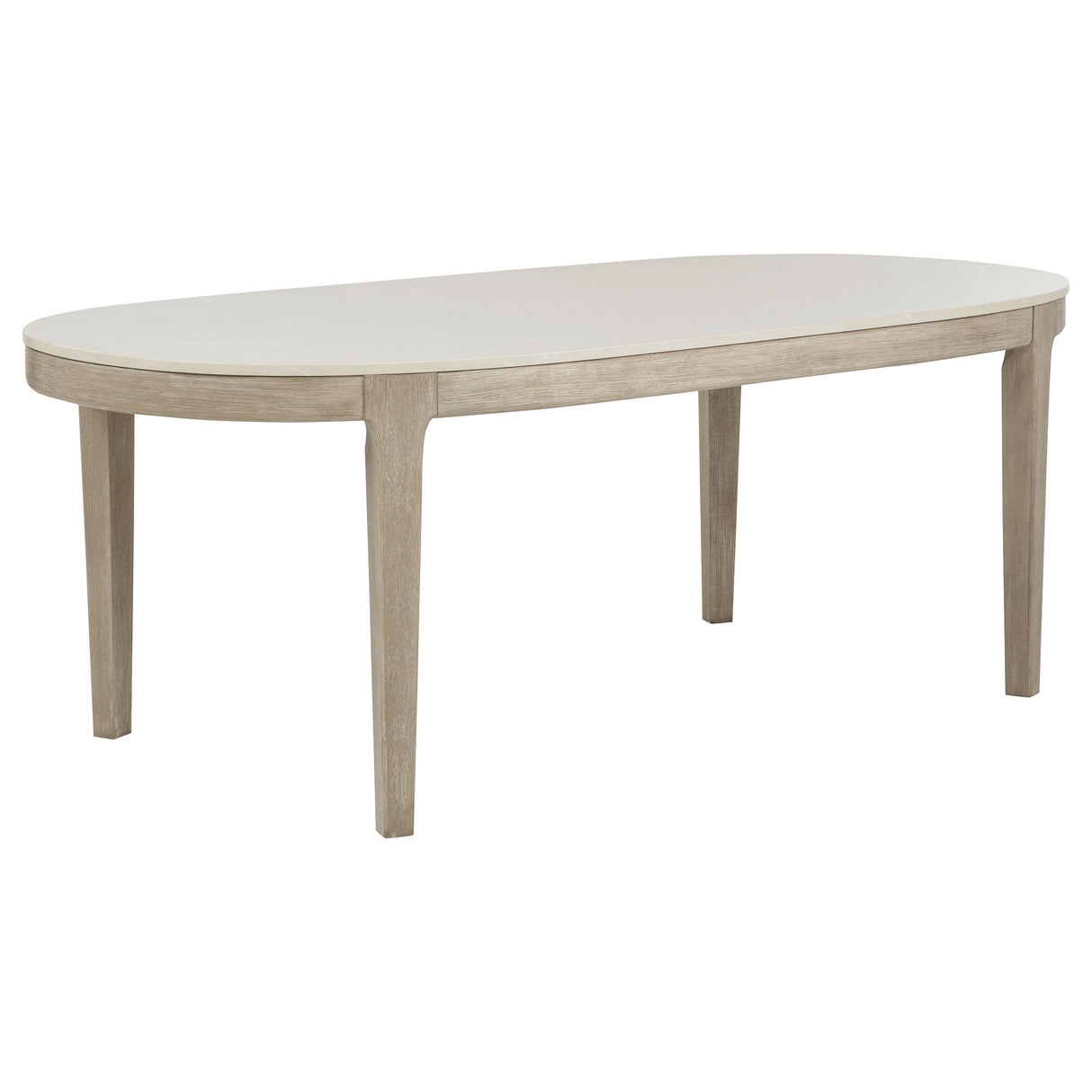 Lucaire 84-inch Cultured Marble Top Dining Table Honed Cream from Coaster - Luna Furniture