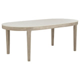 Lucaire 84-inch Cultured Marble Top Dining Table Honed Cream from Coaster - Luna Furniture