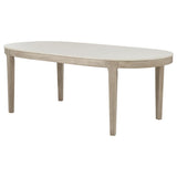 Lucaire 84-inch Cultured Marble Top Dining Table Honed Cream from Coaster - Luna Furniture