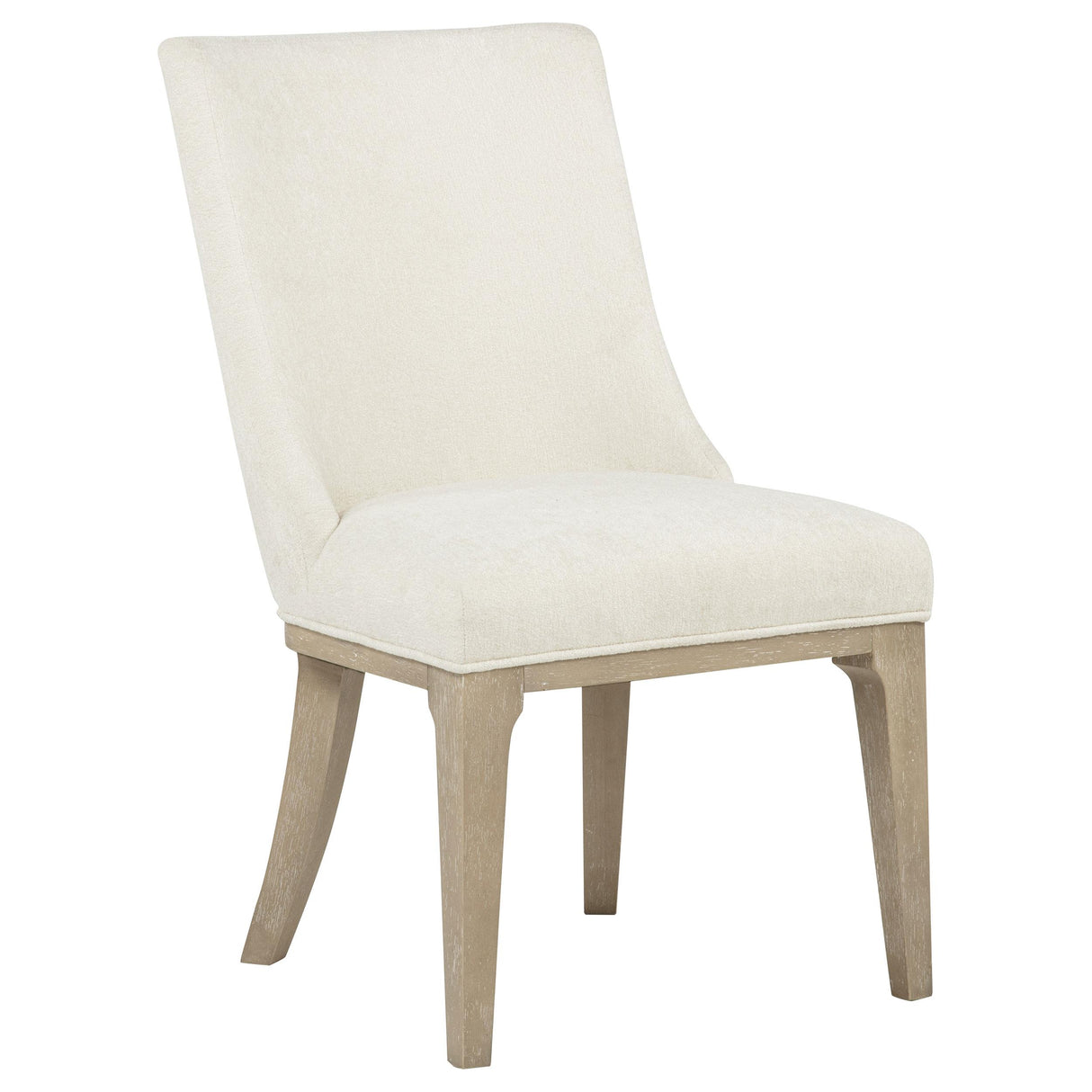Lucaire Cream / Sandstone Arched Upholstered Dining Side Chair (Set of 2) from Coaster - Luna Furniture