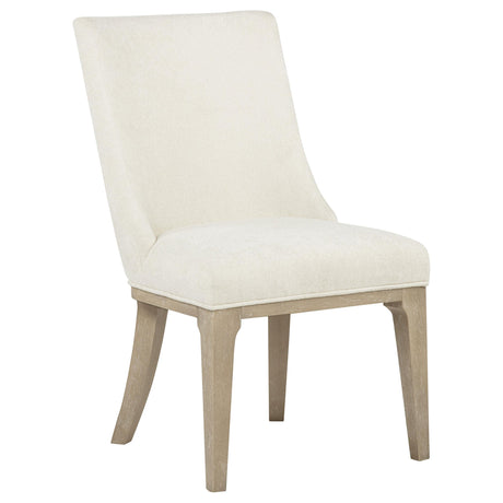 Lucaire Cream/Sandstone Arched Upholstered Dining Side Chair, Set of 2 from Coaster - Luna Furniture