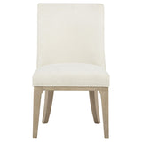 Lucaire Cream / Sandstone Arched Upholstered Dining Side Chair (Set of 2) from Coaster - Luna Furniture
