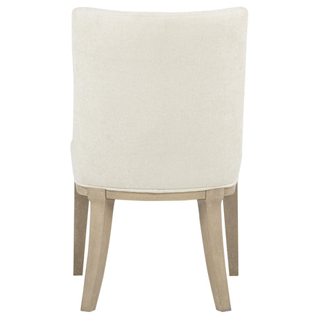 Lucaire Cream/Sandstone Arched Upholstered Dining Side Chair, Set of 2 from Coaster - Luna Furniture