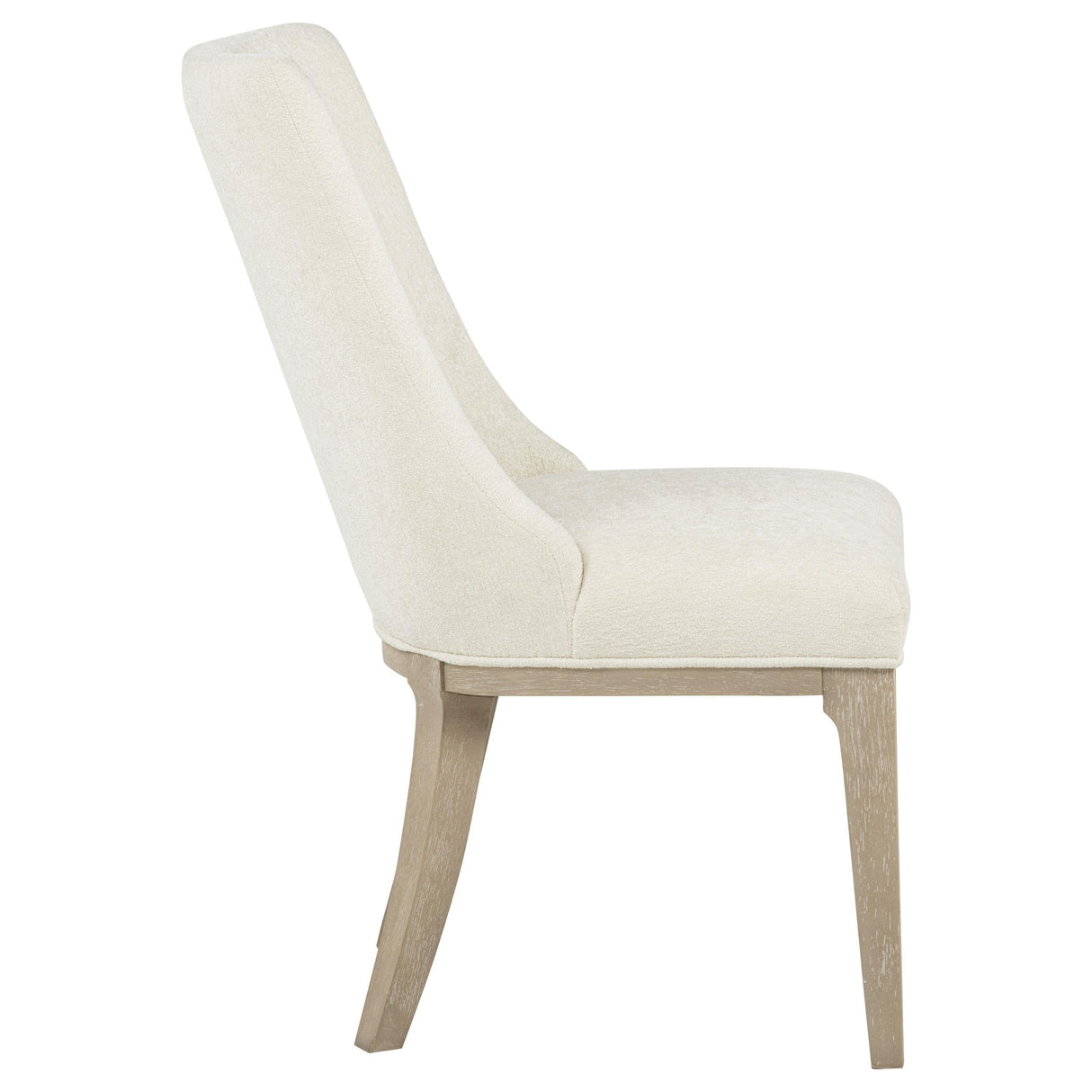 Lucaire Cream / Sandstone Arched Upholstered Dining Side Chair (Set of 2) from Coaster - Luna Furniture