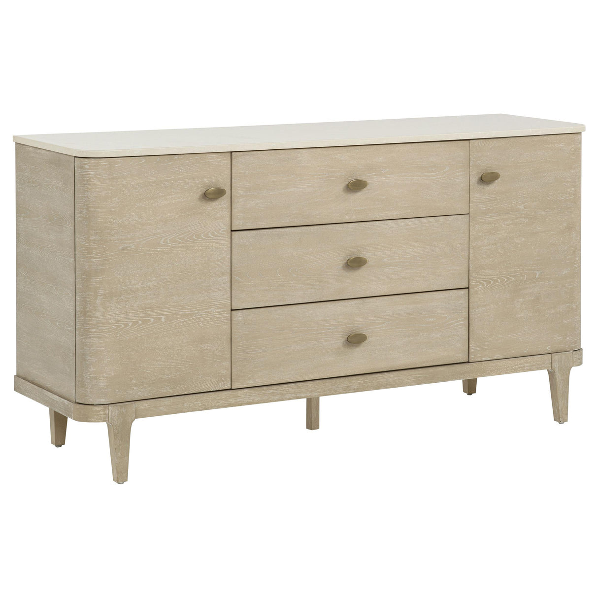 Lucaire Sandstone 2-Door and 3-Drawer Cultured Marble Top Sideboard from Coaster - Luna Furniture