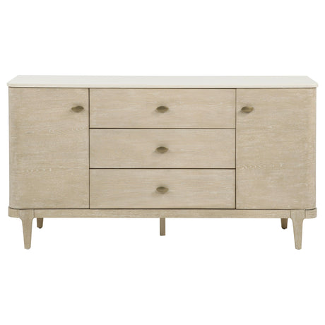 Lucaire Sandstone 2-Door and 3-Drawer Cultured Marble Top Sideboard from Coaster - Luna Furniture