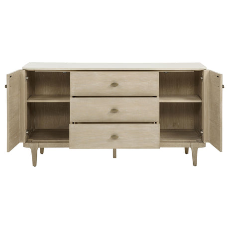 Lucaire Sandstone 2-Door and 3-Drawer Cultured Marble Top Sideboard from Coaster - Luna Furniture