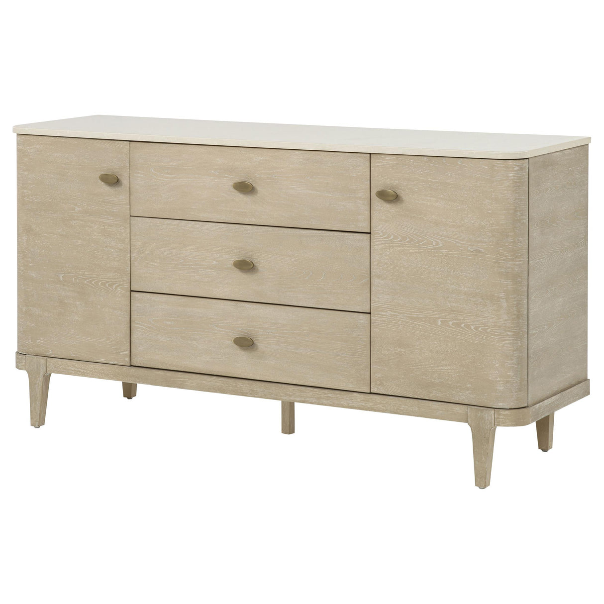 Lucaire Sandstone 2-Door and 3-Drawer Cultured Marble Top Sideboard from Coaster - Luna Furniture