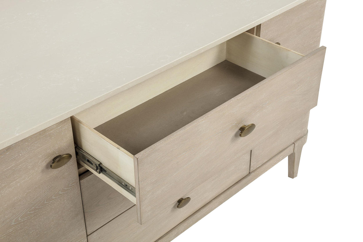 Lucaire Sandstone 2-Door and 3-Drawer Cultured Marble Top Sideboard from Coaster - Luna Furniture